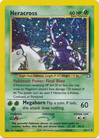 Heracross 006 - Unlimited Holofoil Neo Genesis - Holo Rare