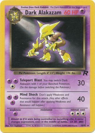 Dark Alakazam (18) (18) 018 - Unlimited Team Rocket - Rare