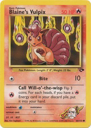 Blaine's Vulpix 066 - Unlimited Gym Challenge - Common