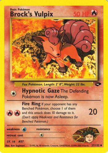 Brock's Vulpix 037 - Unlimited Gym Challenge - Uncommon