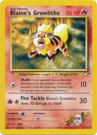 Blaine's Growlithe (35) (35) 035 - Unlimited Gym Heroes - Uncommon