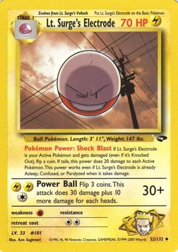 Lt. Surge's Electrode 052 - Unlimited Gym Challenge - Uncommon