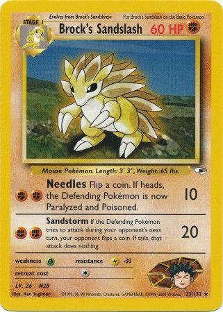Brock's Sandslash 023 - Unlimited Gym Heroes - Rare