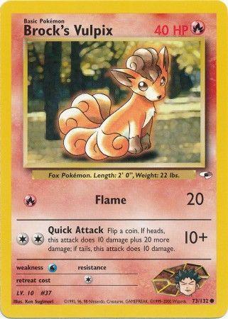 Brock's Vulpix 073 - Unlimited Gym Heroes - Common