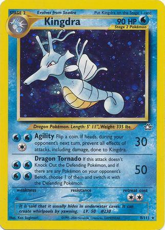 Kingdra 008 - Unlimited Holofoil Neo Genesis - Holo Rare