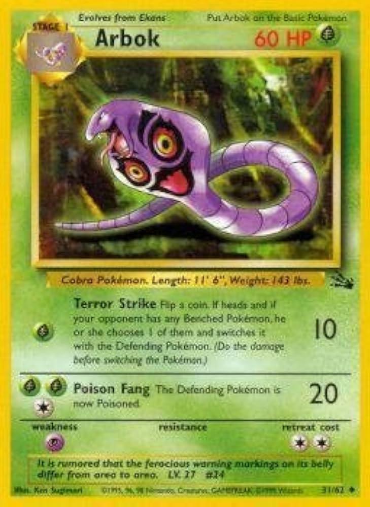 Arbok 031 - Unlimited Fossil - Uncommon