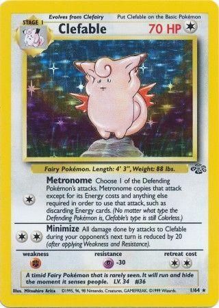 Clefable (1) (1) 001 - Unlimited Holofoil Jungle - Holo Rare