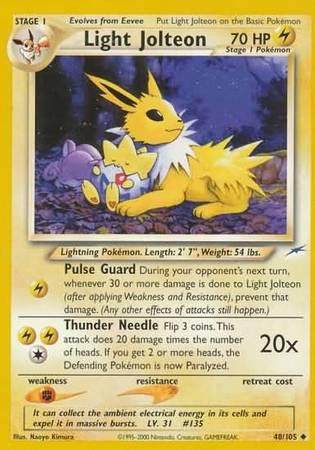 Light Jolteon 048 - Unlimited Neo Destiny - Uncommon