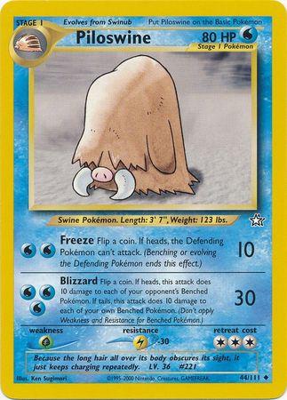 Piloswine 044 - Unlimited Neo Genesis - Uncommon