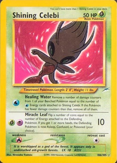 Shining Celebi - Unlimited Holofoil Neo Destiny - Secret Rare
