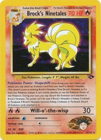 Brock's Ninetales 003/132 - Unlimited Holofoil Gym Challenge - Holo Rare