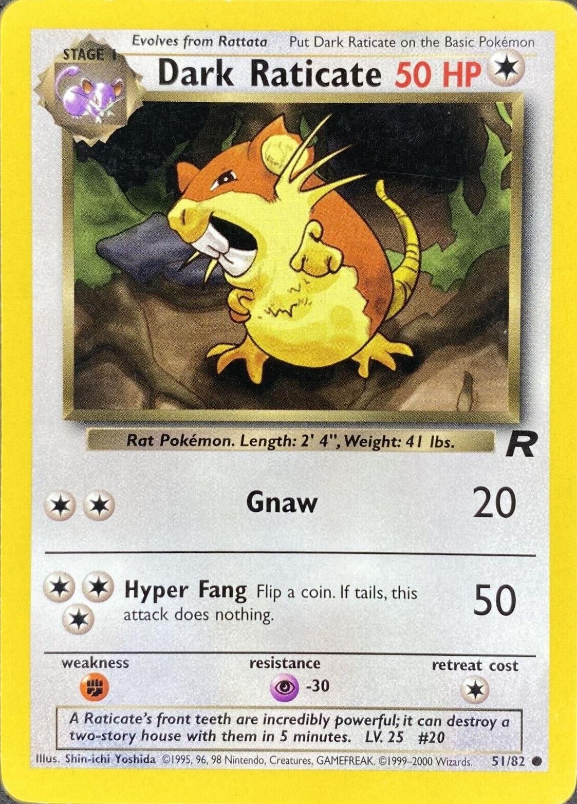 Dark Raticate 051 - Unlimited Team Rocket - Common