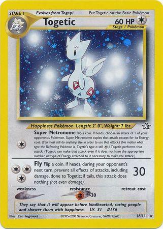 Togetic 016 - Unlimited Holofoil Neo Genesis - Holo Rare