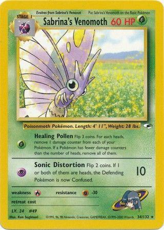 Sabrina's Venomoth 034 - Unlimited Gym Heroes - Rare