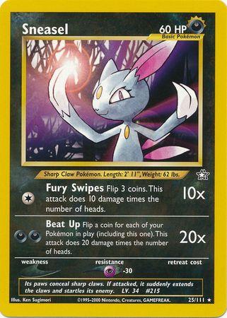Sneasel 025 - Unlimited Neo Genesis - Rare