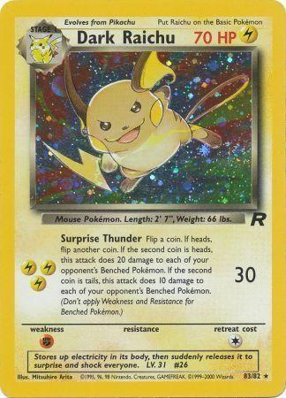 Dark Raichu 083 - Unlimited Holofoil Team Rocket - Secret Rare