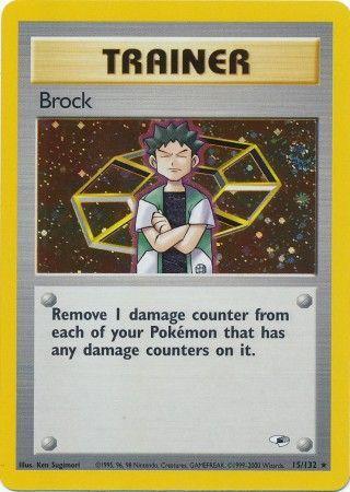 Brock (15) (15) 015 - Unlimited Holofoil Gym Heroes - Holo Rare