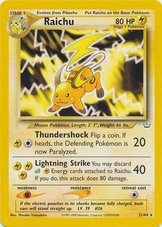 Raichu 021 - Unlimited Neo Revelation - Rare