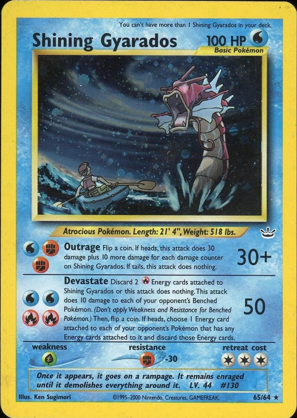 Shining Gyarados - Unlimited Holofoil Neo Revelation - Secret Rare