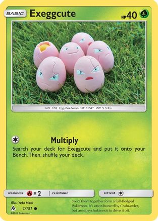 Exeggcute 001 - Reverse Holofoil SM Forbidden Light - Common