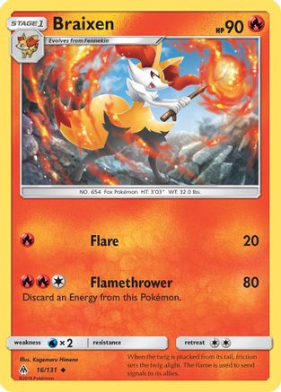 Braixen SM Forbidden Light - Uncommon