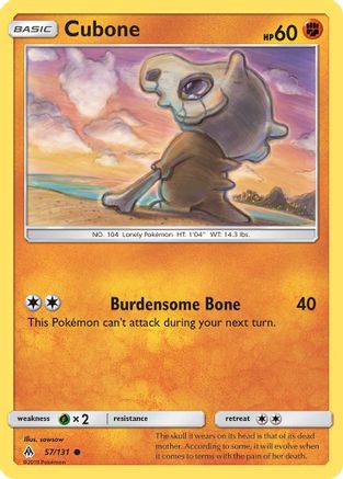 Cubone 057 SM Forbidden Light - Common