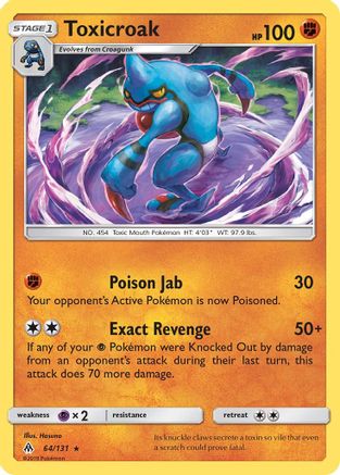 Toxicroak SM Forbidden Light - Rare
