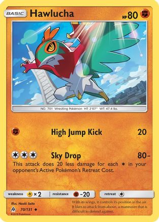 Hawlucha 070 - Reverse Holofoil SM Forbidden Light - Uncommon