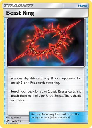 Beast Ring 102 SM Forbidden Light - Rare