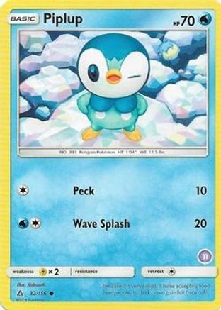 Piplup (11) SM Trainer Kit Alolan Sandslash & Alolan Ninetales - Common