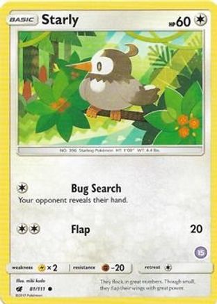 Starly (15) SM Trainer Kit Alolan Sandslash & Alolan Ninetales - Common