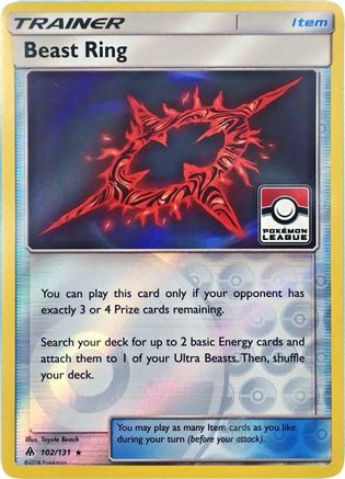 Beast Ring (Pokemon League) 102/131 - Reverse Holofoil League & Championship Cards - Promo