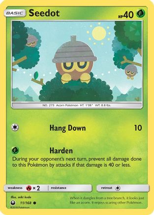 Seedot (11) - Reverse Holofoil SM Celestial Storm - Common