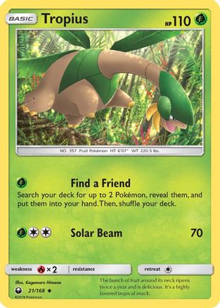 Tropius - Reverse Holofoil SM Celestial Storm - Uncommon