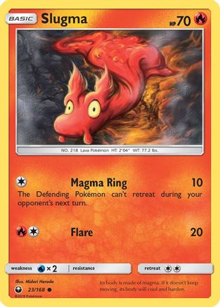 Slugma 023 - Reverse Holofoil SM Celestial Storm - Common