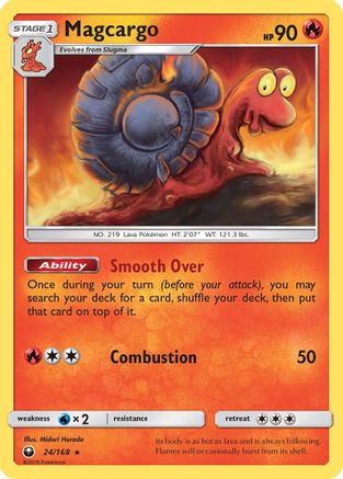 Magcargo 024 - Reverse Holofoil SM Celestial Storm - Rare