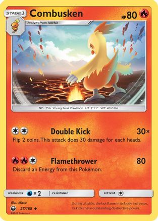 Combusken/168 - Reverse Holofoil SM Celestial Storm - Uncommon