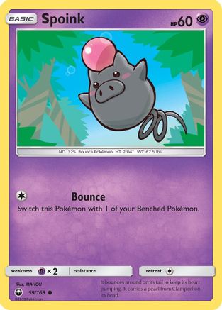 Spoink 059 - Reverse Holofoil SM Celestial Storm - Common