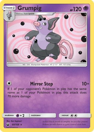 Grumpig - Reverse Holofoil SM Celestial Storm - Rare