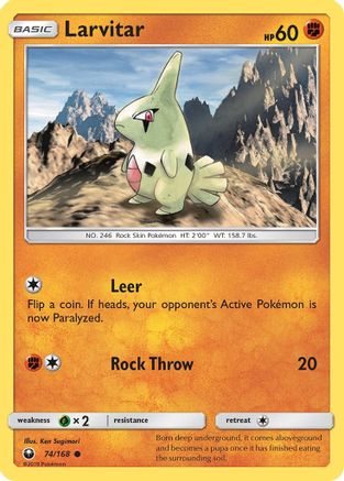 Larvitar/168 - Reverse Holofoil SM Celestial Storm - Common