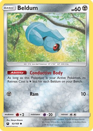 Beldum (92) (92) 092 - Reverse Holofoil SM Celestial Storm - Common