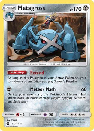 Metagross 095 - Reverse Holofoil SM Celestial Storm - Holo Rare