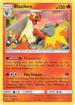 Blaziken 006 - Holofoil Dragon Majesty - Holo Rare
