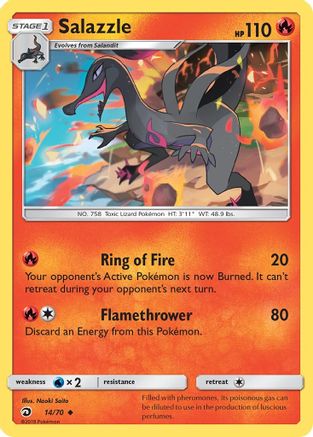 Salazzle - Reverse Holofoil Dragon Majesty - Uncommon