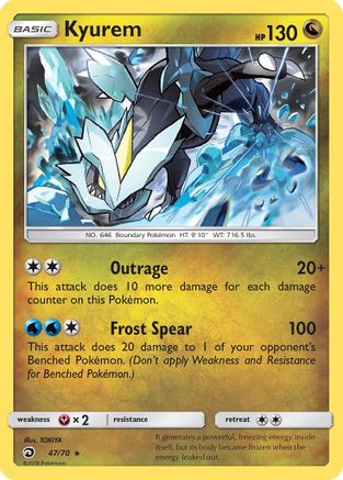 Kyurem 047 - Holofoil Dragon Majesty - Holo Rare