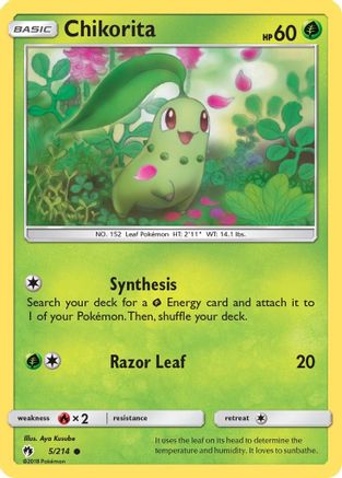Chikorita (5) (5) 005 SM Lost Thunder - Common