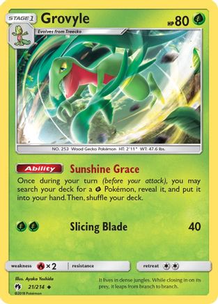 Grovyle 021 SM Lost Thunder - Uncommon