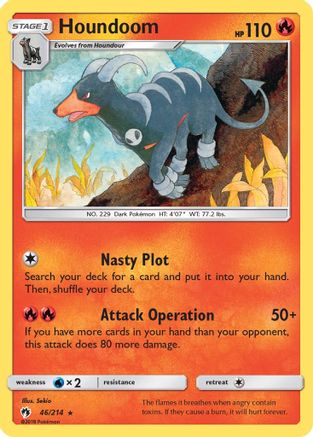 Houndoom 046 - Reverse Holofoil SM Lost Thunder - Rare