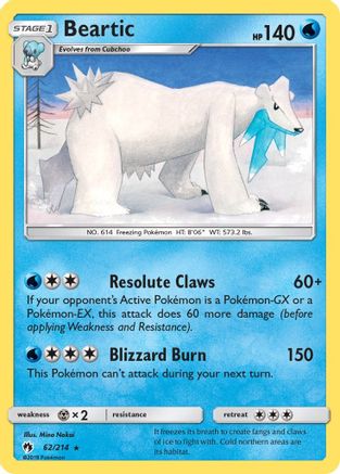 Beartic - Reverse Holofoil SM Lost Thunder - Rare