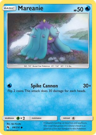 Mareanie (68) - Reverse Holofoil SM Lost Thunder - Common